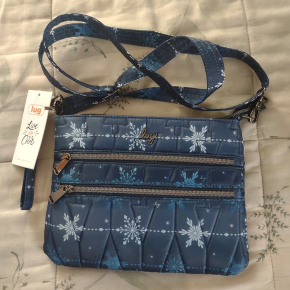lug Bags Lug Dazzle Crossbody Bag Snowflake Navy Nwt Poshmark